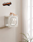 Wall-Mounted Cat Cave – Wood – Natural – Features Observation Window
