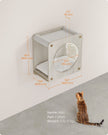 Wall-Mounted Cat Cave – Wood – Natural – Features Observation Window