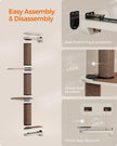 Cat Wall Furniture Set – Engineered Wood – Natural Finish – Includes 5 Pieces