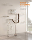 Cat Wall Furniture Set – Engineered Wood – Natural Finish – Includes 5 Pieces