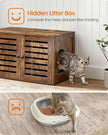 Cat Litter Box Enclosure – PCL – Rustic Brown – Removable Divider and 2 Shutter Doors