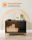 Cat Litter Box Enclosure – PCL – Black and Gold – Hidden Design with Scratching Mat