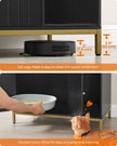 Cat Litter Box Enclosure – PCL – Black and Gold – Hidden Design with Scratching Mat