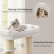 Cat Condo – Heavy-Duty Fabric – Dove Grey and Beige – Features Self-Warming Pads and 9 Scratching Posts
