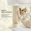Cat Condo – Heavy-Duty Fabric – Dove Grey and Beige – Features Self-Warming Pads and 9 Scratching Posts