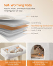 Cat Tree – Heavy-Duty Wood – Cream White and Beige – Large Perch with Self-Warming Pads and Multiple Scratching Posts