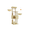Cat Tree – Heavy-Duty Material – Sand Beige and Beige – Large Perch and Self-Warming Pads