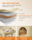 Cat Tree – Heavy-Duty Material – Sand Beige and Beige – Large Perch and Self-Warming Pads