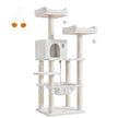 Cat Tower – Engineered Wood – Light Grey – Stable Design with Cat Cave