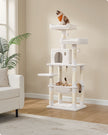 Cat Tower – Engineered Wood – Light Grey – Stable Design with Cat Cave