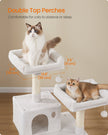 Cat Tower – Engineered Wood – Light Grey – Stable Design with Cat Cave