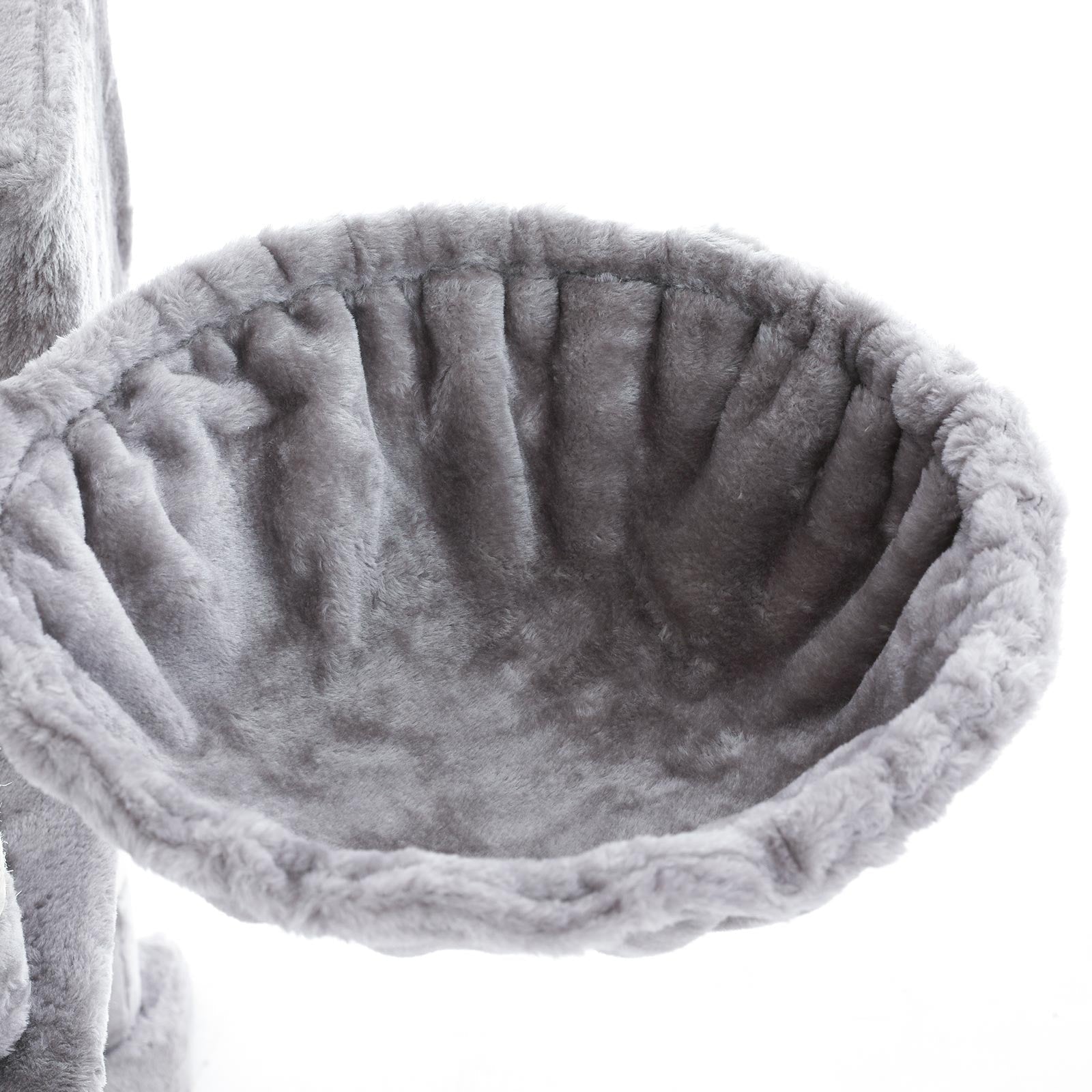 Cat Tree – Wood and Fabric – Light Grey – XXL Design 168 cm