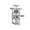 Cat Tree – Wood and Fabric – Light Grey – XXL Design 168 cm