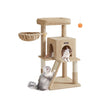 Cat Tree – Engineered Wood – Camel Brown – Spacious Widened Perch for Large Cats