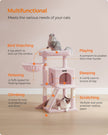 Cat Tree – Engineered Wood – Jelly Pink – Widened Perch for Large Cats