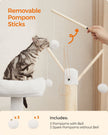 Cat Tree – Wood – Greige – 2-in-1 Design with Litter Box Enclosure and Scratching Posts