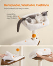 Cat Tree – Engineered Wood – Rustic Brown – 2-in-1 Design with Litter Box Enclosure and Self Groomer