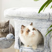 Cat Tower – Particle Board – Light Gray – 66 cm Height