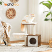 Cat House – Wooden – Rustic Brown – Removable Cushion