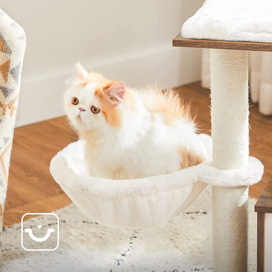 Cat House – Wooden – Rustic Brown – Removable Cushion