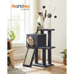 Cat Tree – Engineered Wood – Light Grey – Multi-Level with Scratching Post