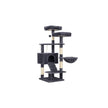 Cat Tree Tower – Wood and Plush – Light Grey – Multi-Level Activity Centre