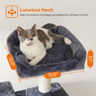 Cat Tower – PCT – Light Grey – Includes Hammock