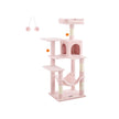 Multi-Level Cat Condo – Plush – Light Grey – Includes Scratching Posts, Perches, Cave, and Hammock