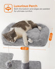 Cat Condo – Wood – Light Grey – Includes Hammock and Pompoms