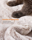 Cat Tower – Ultra-Soft Fabric – White-Brown Ombré – Designed for Large Cats