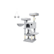 Cat Tower – Ultra-Soft Fabric – White-Grey Ombré – Designed for Large Cats