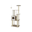 Cat Tower – Wooden – Natural – Scratching Posts with Padded Perches