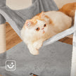 Tall Cat Tree Condo – Engineered Wood and Soft Fabric – Light Grey – Multi-Level Design with Scratching Posts