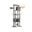 Cat Tree – Engineered Wood – Light Grey – XXL Large with Multi-Level Design and Scratching Posts