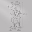 Cat Tower – Engineered Wood – Beige – Multi-Level with Scratching Posts and Hammocks