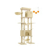Cat Tree – Engineered Wood – Light Grey – XXL Large with Multi-Level Design and Scratching Posts