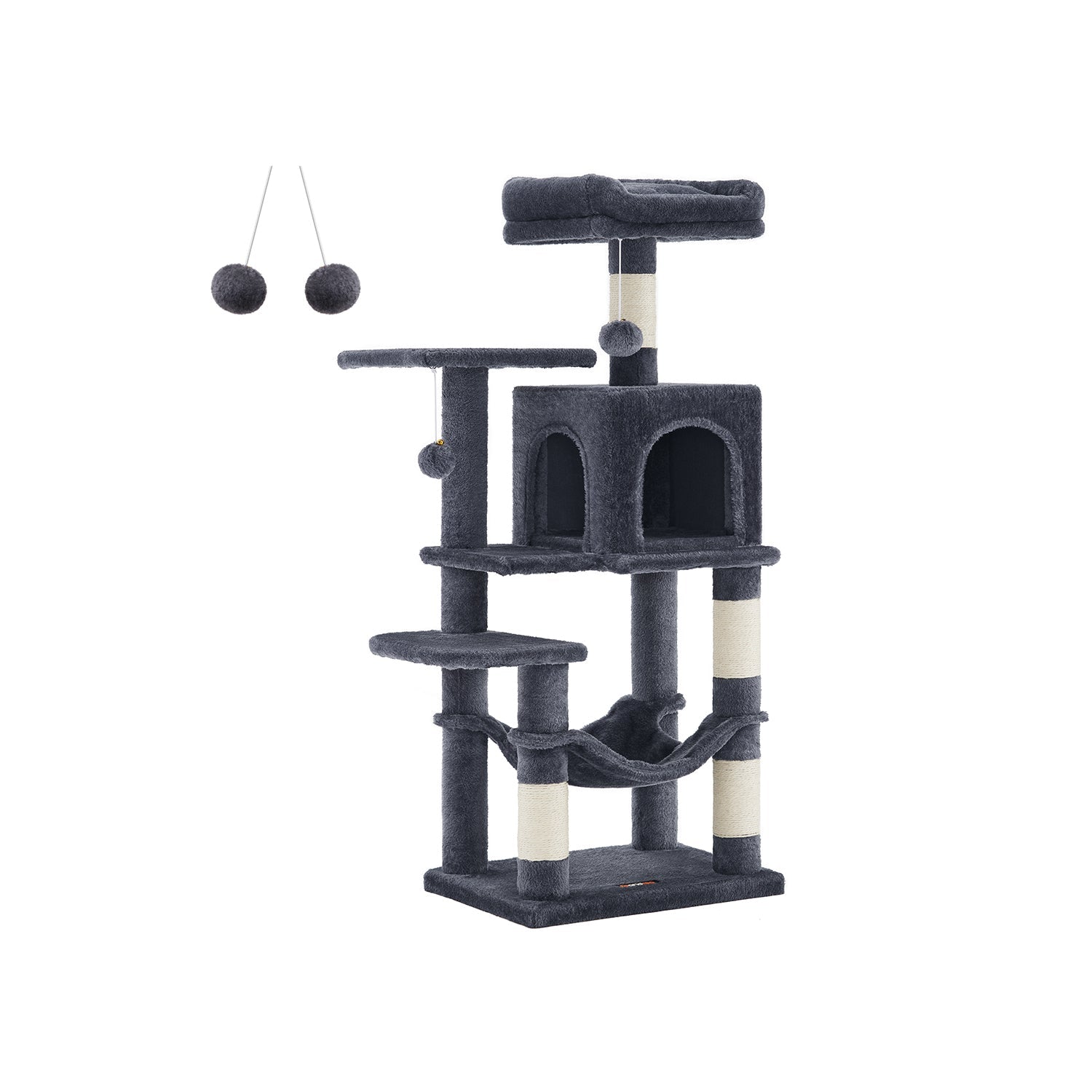 Cat Tree – Plywood – Smoky Grey – Includes Hammock