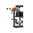 Cat Tree – Plywood – Smoky Grey – Includes Hammock