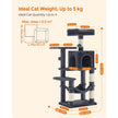 Cat Tree – Plywood – Smoky Grey – Includes Hammock