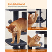 Cat Tree – Plywood – Smoky Grey – Includes Hammock
