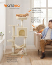 Cat Tower – Plywood – Light Grey – Multi-Level with Hammock