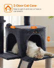Cat Tree – PCT51W – Light Grey – Multiple Levels with Scratching Board