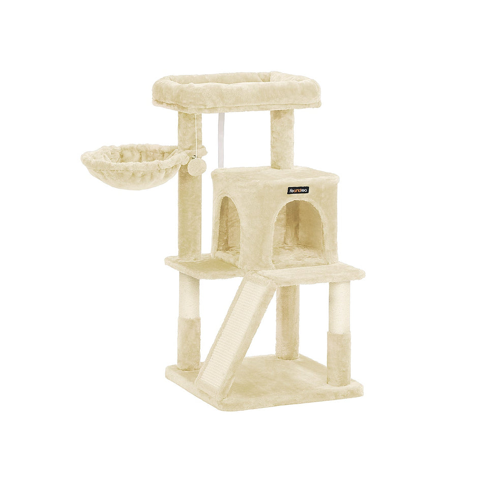 Cat Tree – PCT51W – Light Grey – Multi-Level with Scratching Board
