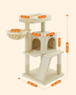 Cat Tree – PCT51W – Light Grey – Multi-Level with Scratching Board