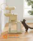 Cat Tree – PCT51W – Light Grey – Multi-Level with Scratching Board
