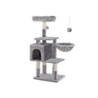 Cat Tree – Wood and Plush – Beige – Multilevel Design