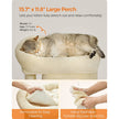 Cat Condo – Engineered Wood – Light Grey – Large Cat Perch with 2 Cat Caves and Scratching Post