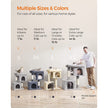Cat Condo – Engineered Wood – Light Grey – Large Cat Perch with 2 Cat Caves and Scratching Post