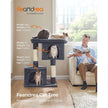 Cat Condo – Particle Board – Light Grey – Designed for Extra Large Cats up to 20 kg with Sisal-Covered Scratching Posts and 2 Plush Condos