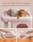 Cat Tree – Medium Density Fiberboard and Sisal – Jelly Pink – Features Cat Caves and Scratching Posts